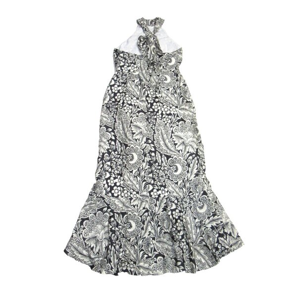 NWT J.Crew Collection Halter-tie Cupro-blend Dress in Classic Floral Print 4 - Picture 6 of 6